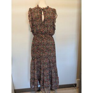 BB Dakota Steve Madden Tiered Floral Chiffon XL Dress Cottage Core, Prairie